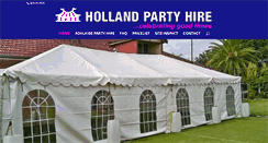 Desktop Screenshot of hollandpartyhire.com.au