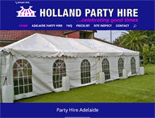 Tablet Screenshot of hollandpartyhire.com.au